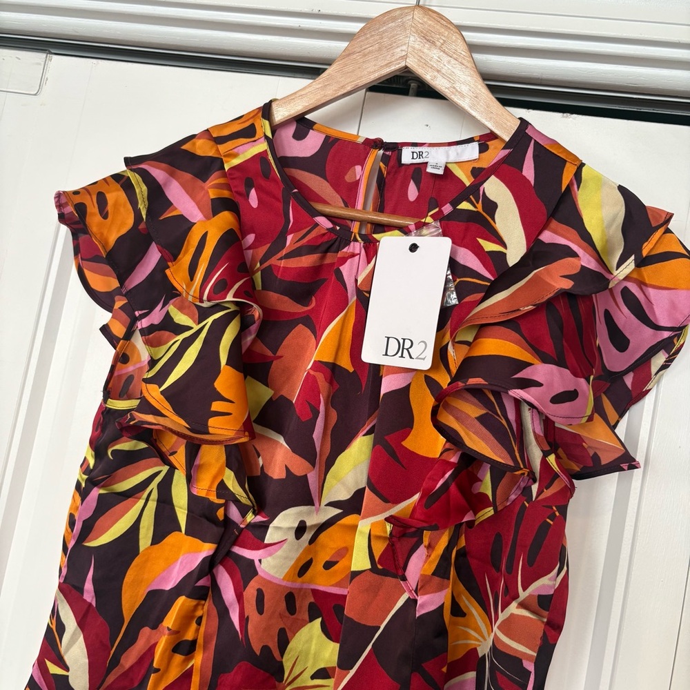 DR2‎ Multi Color Blouse Size Small - Picture 4 of 8